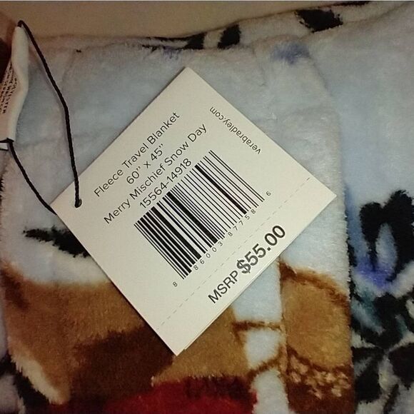 Vera Bradley Merry Mischief Travel Blanket - Picture 3 of 3
